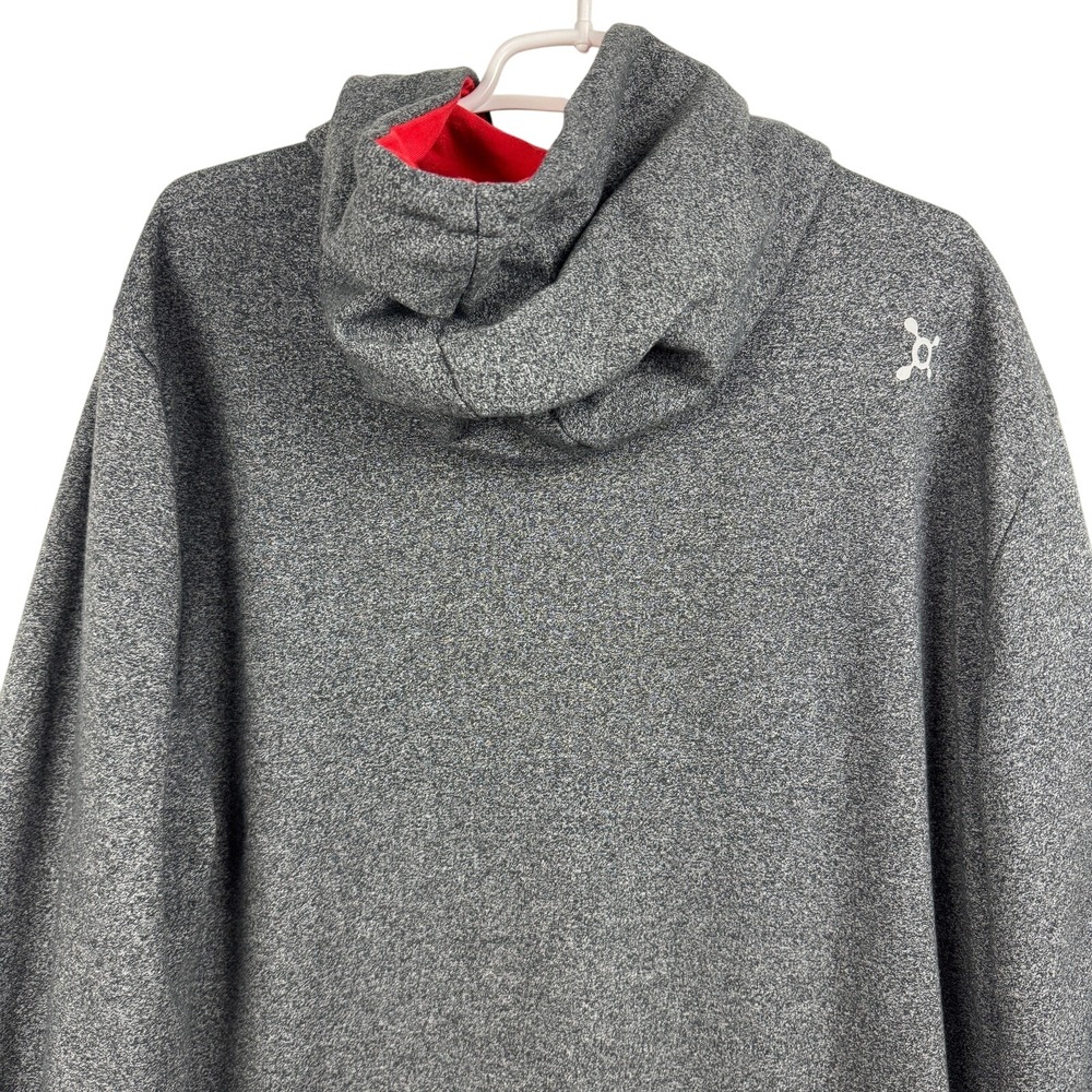 Orangetheory Fitness Mens XXL Full Zip Cotton Blend Hoodie Jacket Gray Red Trim - Picture 4 of 10